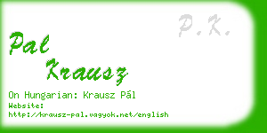 pal krausz business card